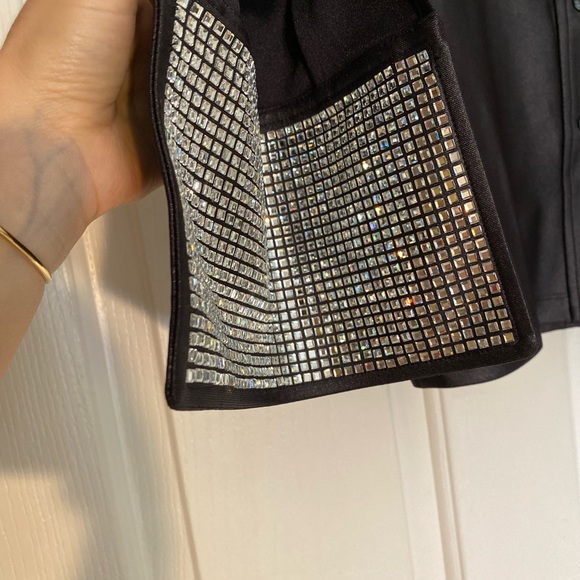 NWT Alexander Wang crystal-embellished split-cuff shirt 0 $495 - Picture 4 of 9